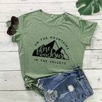 Jesus In The Valley Christian T-Shirt - Women's Faith Apparel | ST. VON'S FLAIR