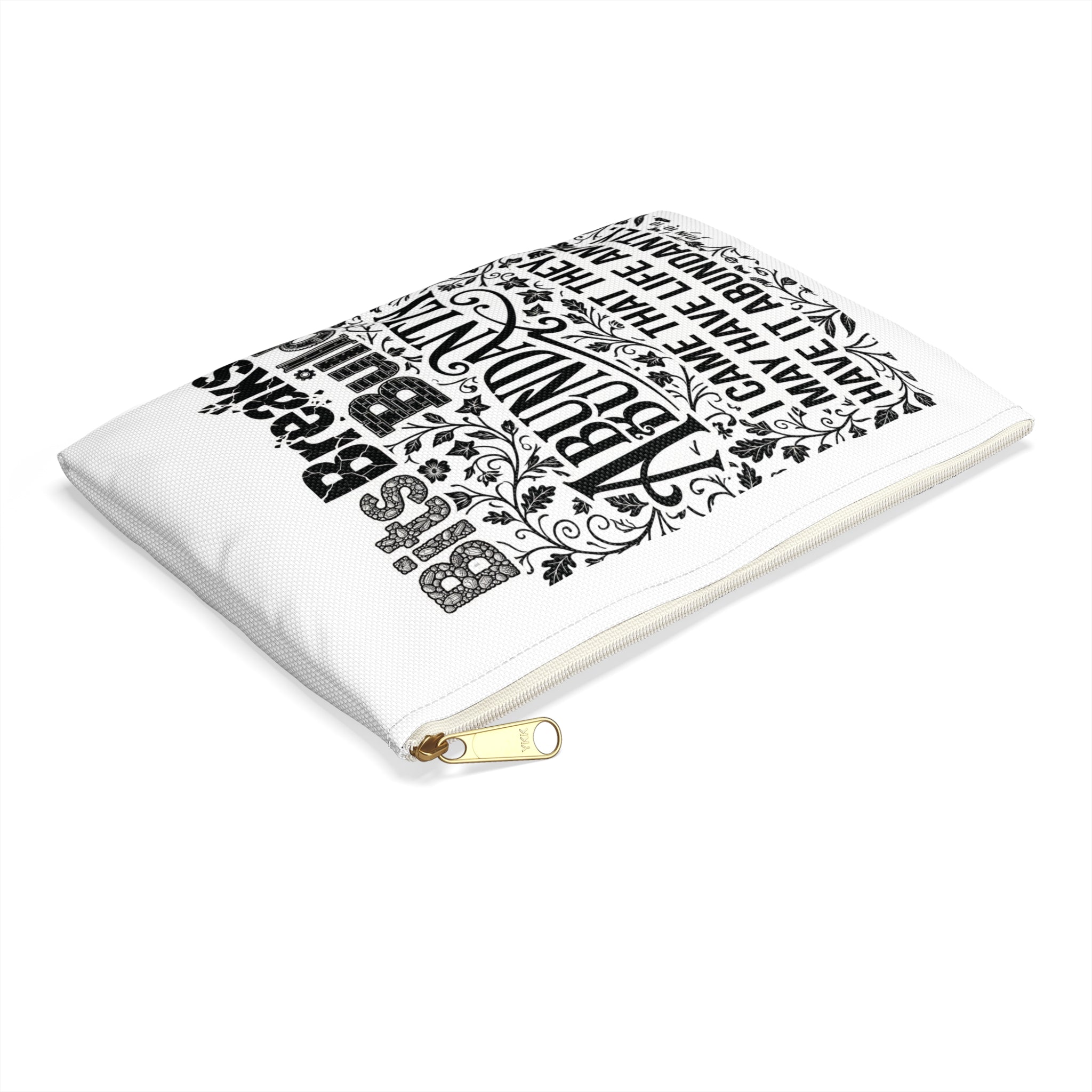 John 10:10 Abundant Life Accessory Pouch | Christian Makeup & Bible Study Bag | ST. VON'S FLAIR