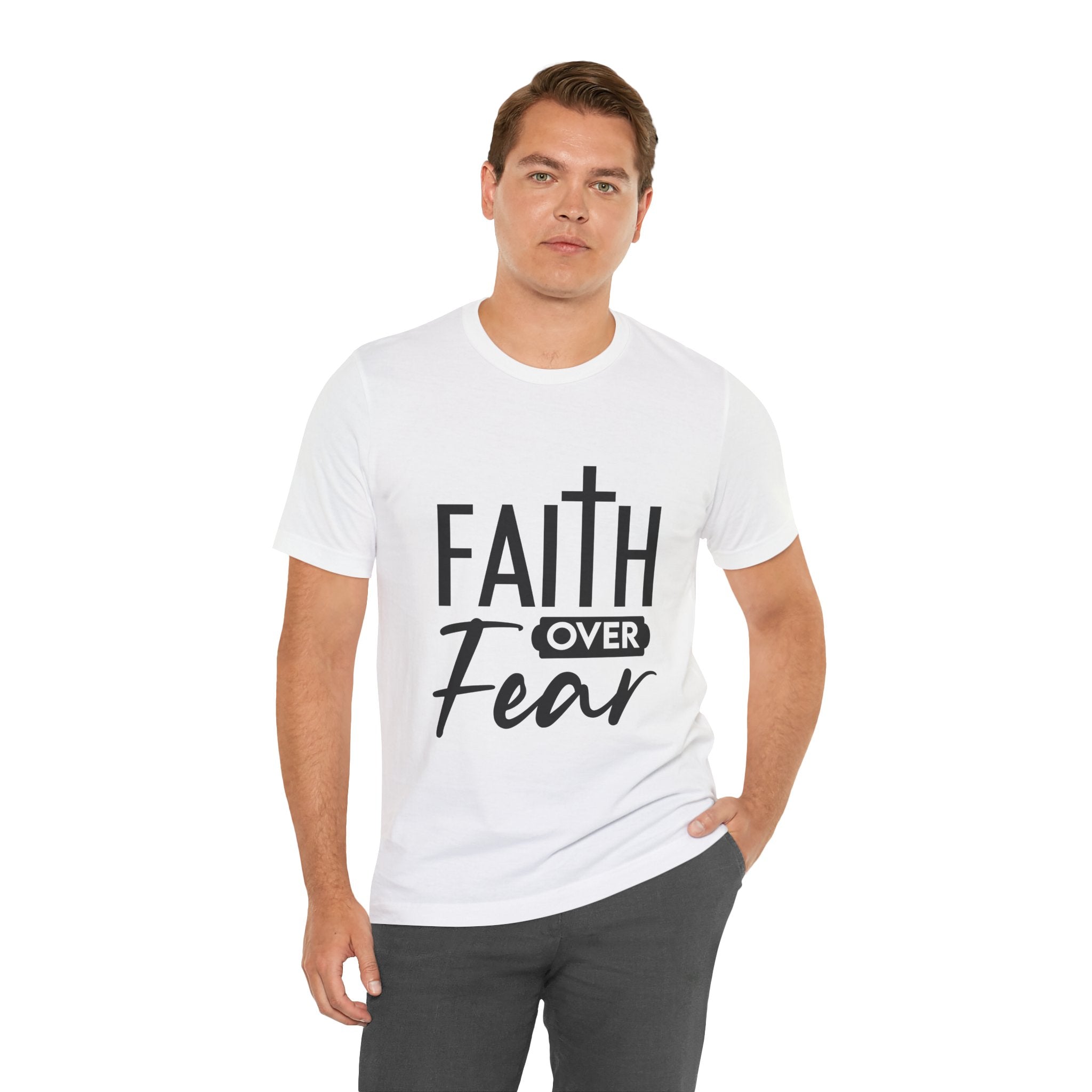 Faith over Fear Unisex Jersey Short Sleeve Tee