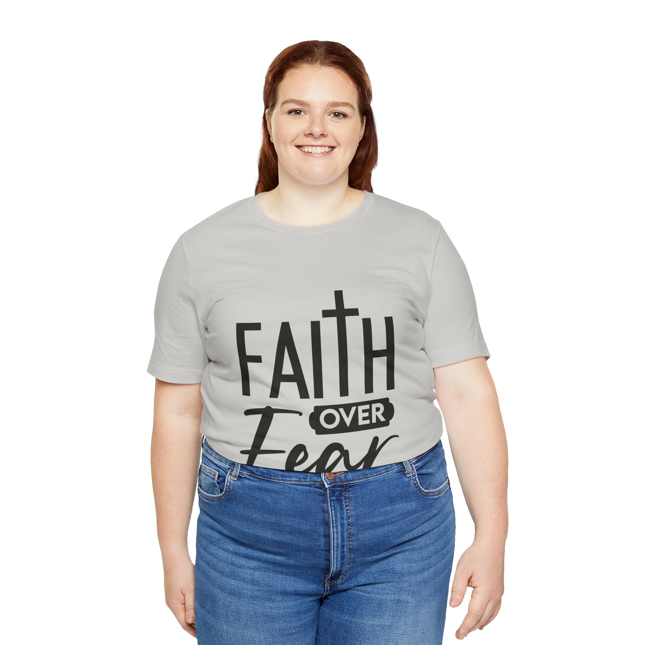 Faith over Fear Unisex Jersey Short Sleeve Tee