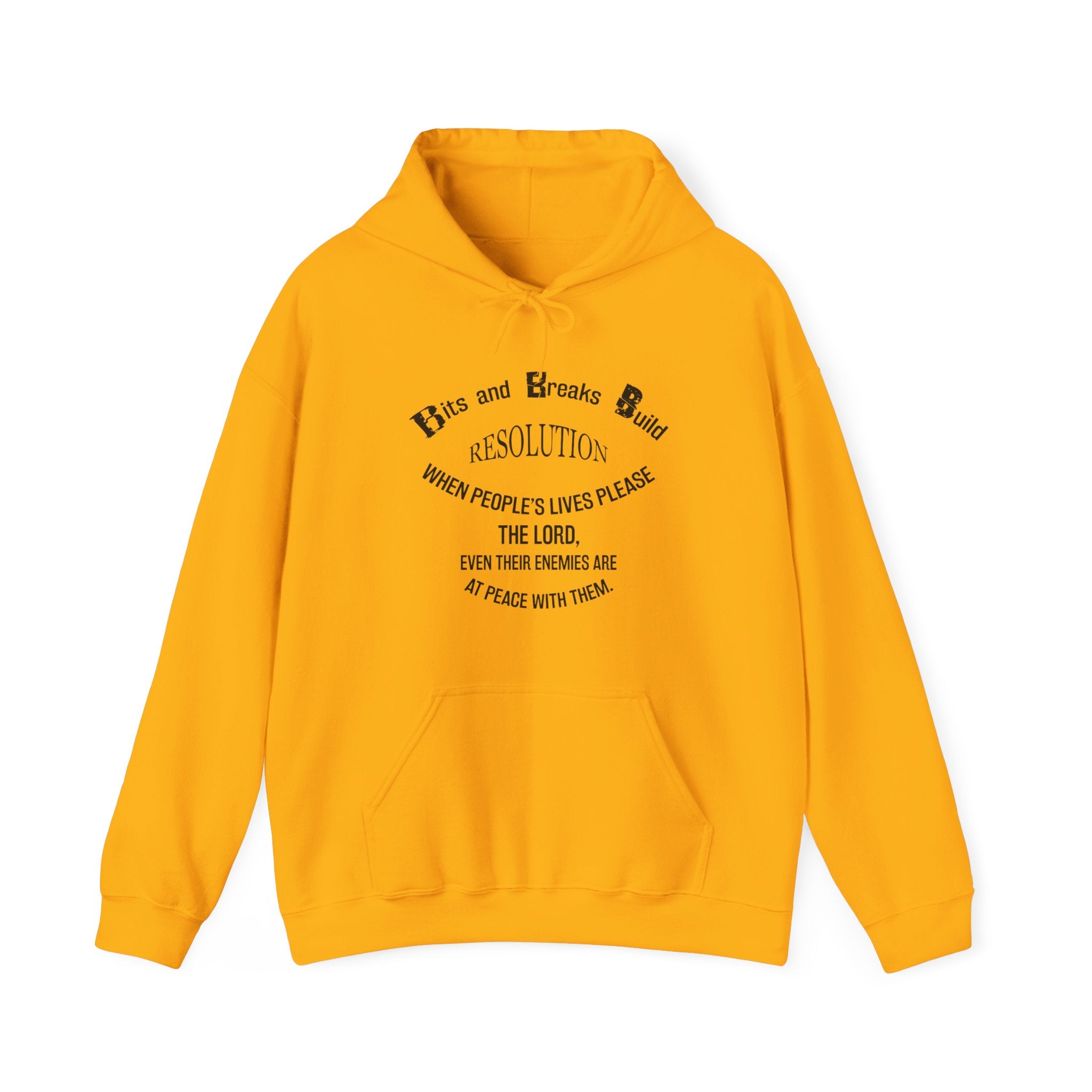 Biblical Quote Unisex Heavy Blend™ Hooded Sweatshirt Peaceful Resolution