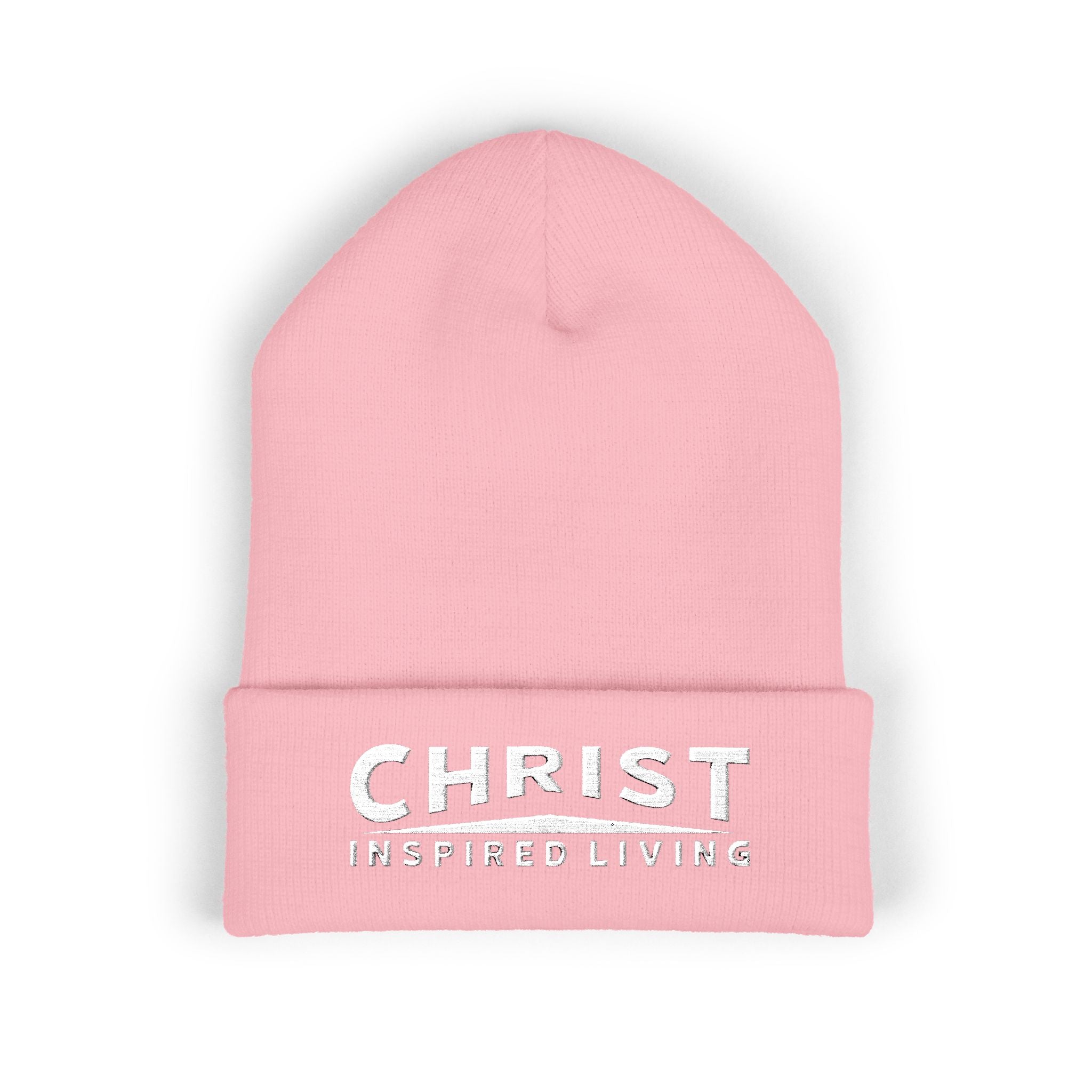 Christ Inspired Living Embroidered Cuffed Beanie | Faith Hat | ST. VON'S FLAIR