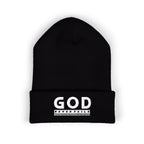SEO Title: God Never Fails Embroidered Cuffed Beanie | Joshua 21:45 Faith Hat | ST. VON'S FLAIR