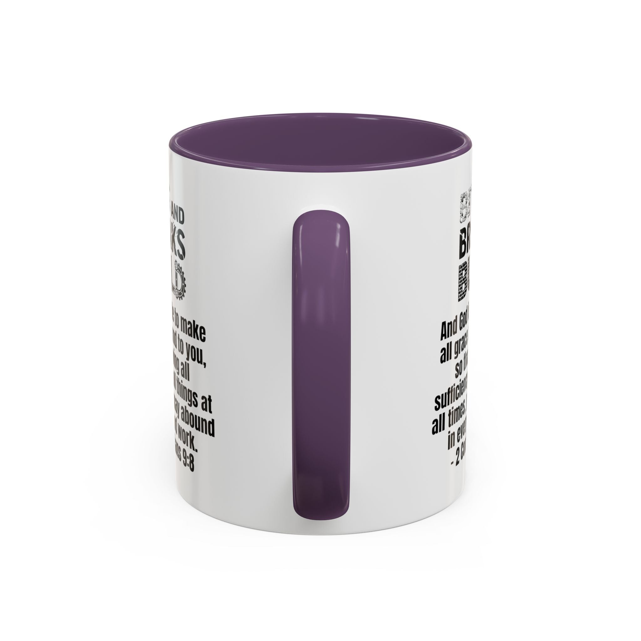 2 Corinthians 9:8 Accent Coffee Mug | Faith Two-Tone Ceramic Mug | ST. VON'S FLAIR