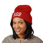 SEO Title: God Never Fails Embroidered Cuffed Beanie | Joshua 21:45 Faith Hat | ST. VON'S FLAIR