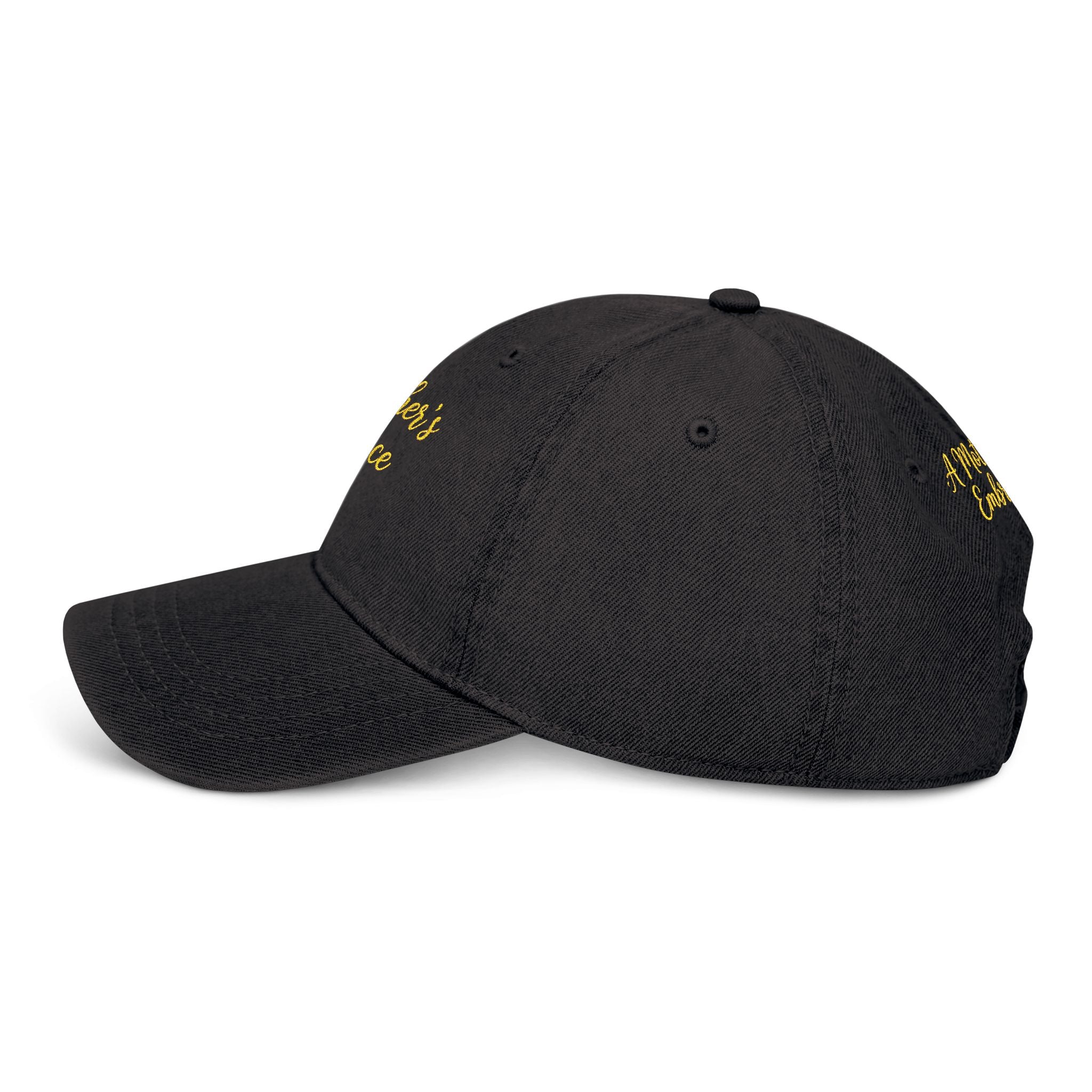 Unstructured Denim Hat | Custom Embroidery| ST.VON'S FLAIR Golden Mother's Embrace