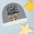 Little Wild Cat Baby Beanie Winter Ski Hat Knitted Unisex Cuffed Covering for Infants