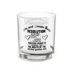 Biblical Encouragement Proverbs 15 Resolution Rocks Glass - 10oz Hearty Drinkware for Parties, Weddings, Dining