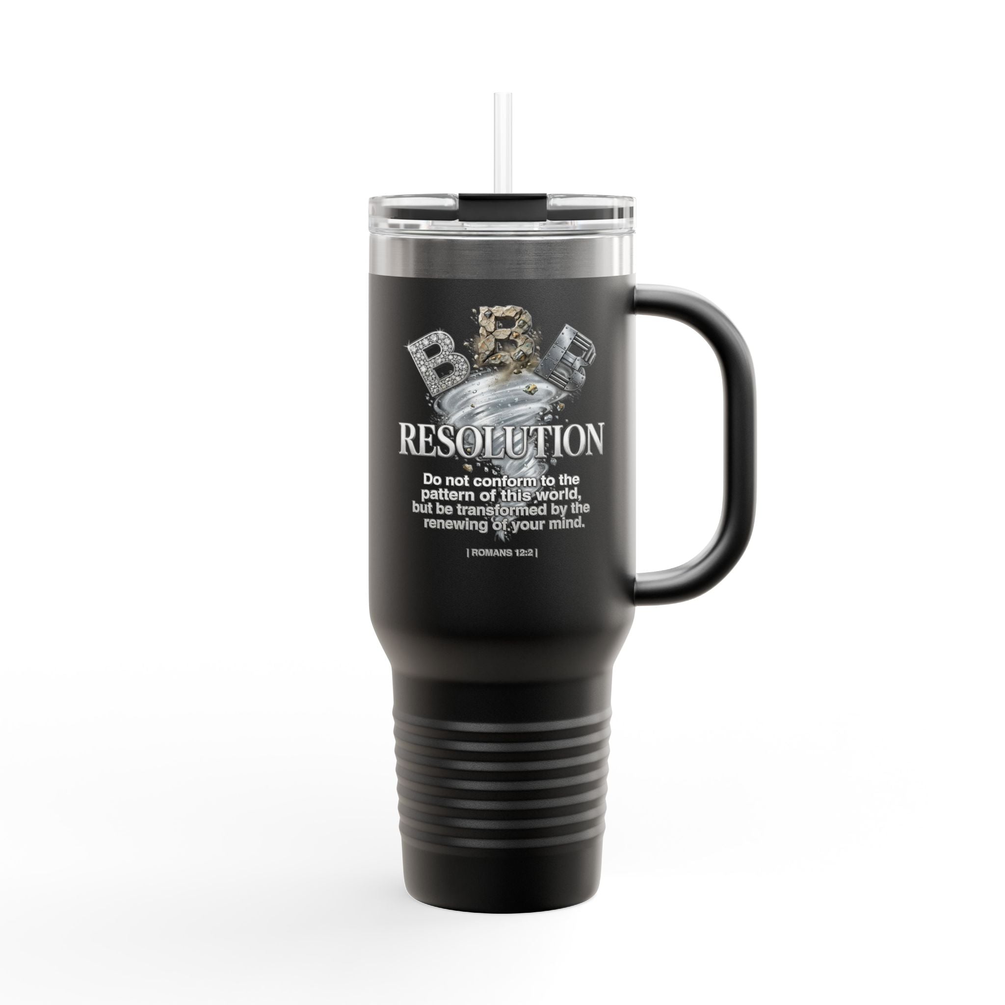 Romans 12:2 Christian Insulated Travel Mug | 40oz Faith Tumbler | ST. VON'S FLAIR