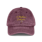 Vintage Embroidery Cap| Golden Mother's Embrace | 100% Cotton
