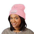 SEO Title: God Never Fails Embroidered Cuffed Beanie | Joshua 21:45 Faith Hat | ST. VON'S FLAIR