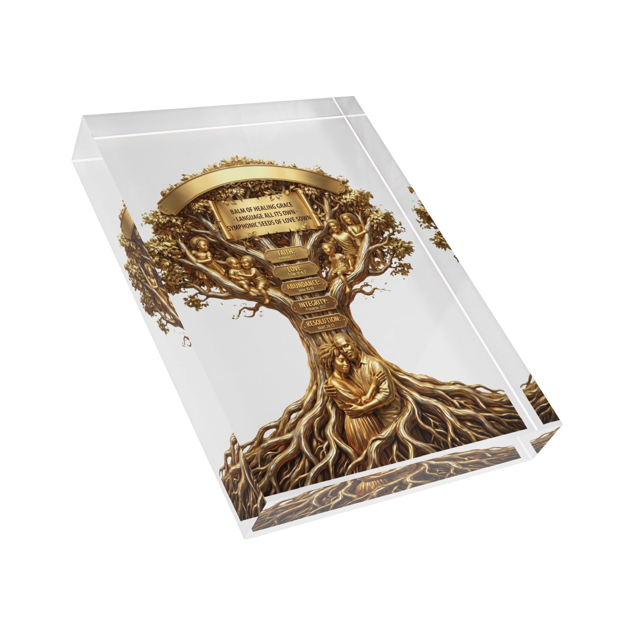 Mother's Embrace Acrylic Photo Block | Symphonic Seeds of Love – ST. VON'S FLAIR