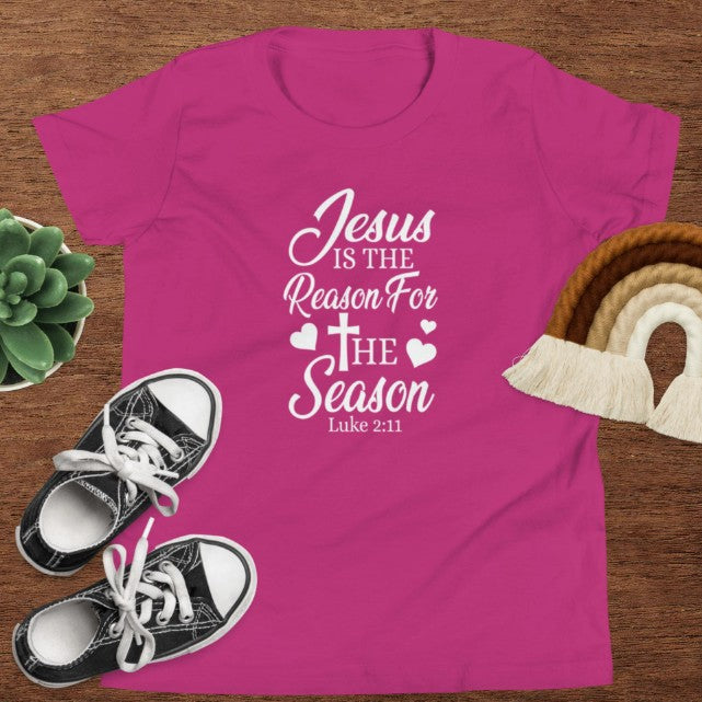 Jesus is the Reason Pullover Teenage Cross Tournament Youth Round Neck T-shirt