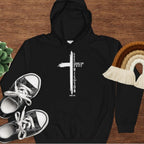 Christian Cross Printed European And American Plus Velvet Hooded Sweater God's Love