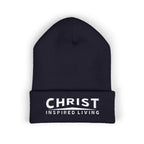 Christ Inspired Living Embroidered Cuffed Beanie | Faith Hat | ST. VON'S FLAIR