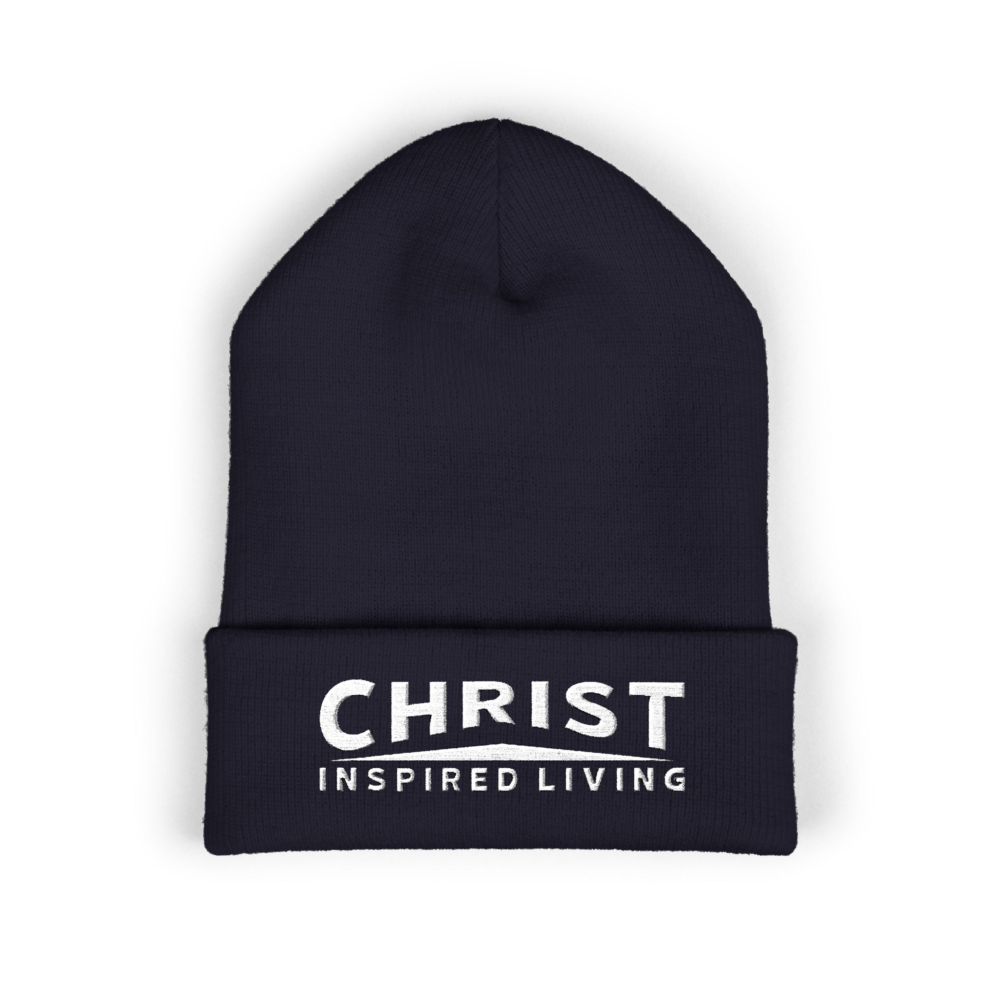 Christ Inspired Living Embroidered Cuffed Beanie | Faith Hat | ST. VON'S FLAIR