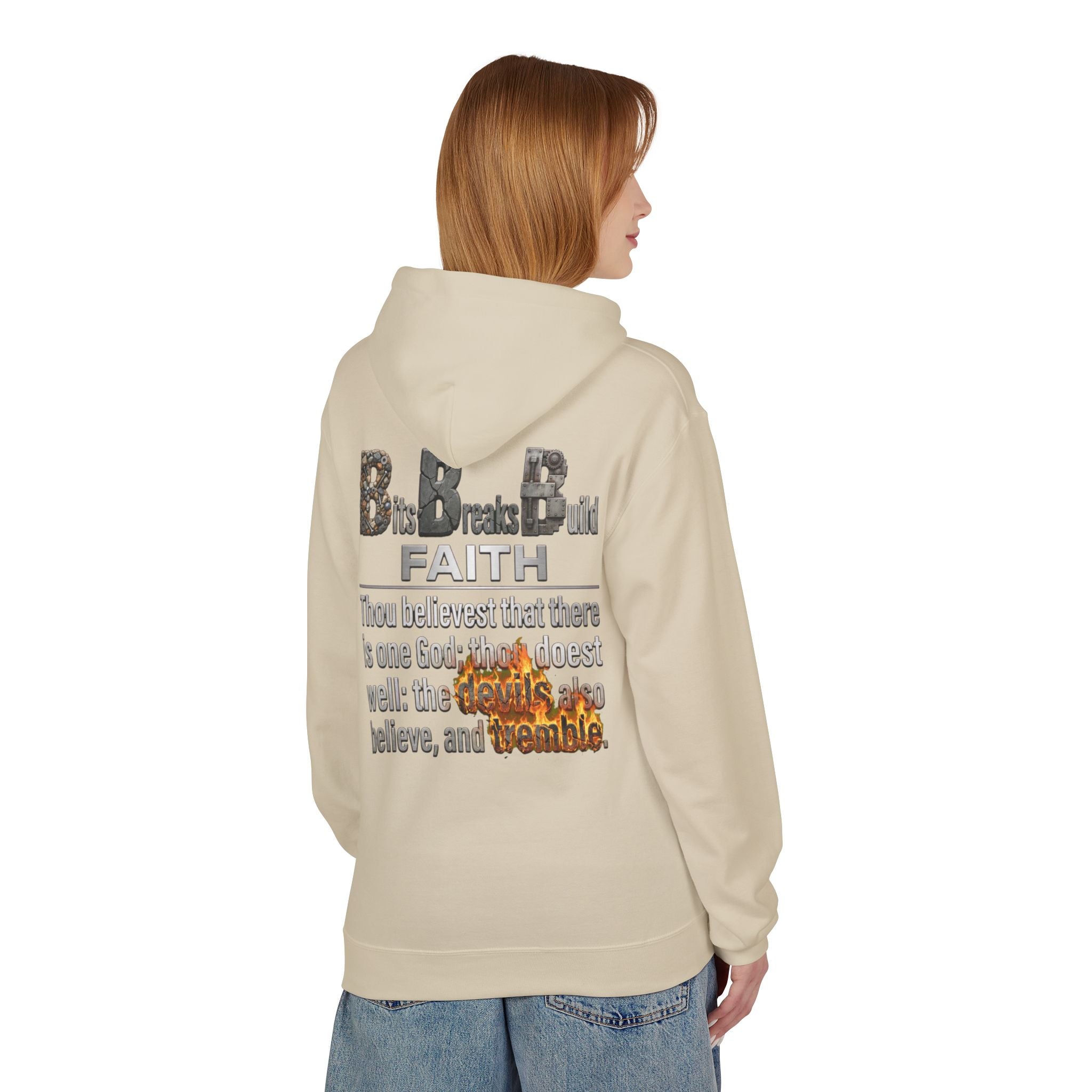 Faith Hoodie | James 2:19 "Thou Believest" Christian Scripture Pullover | ST. VON'S FLAIR