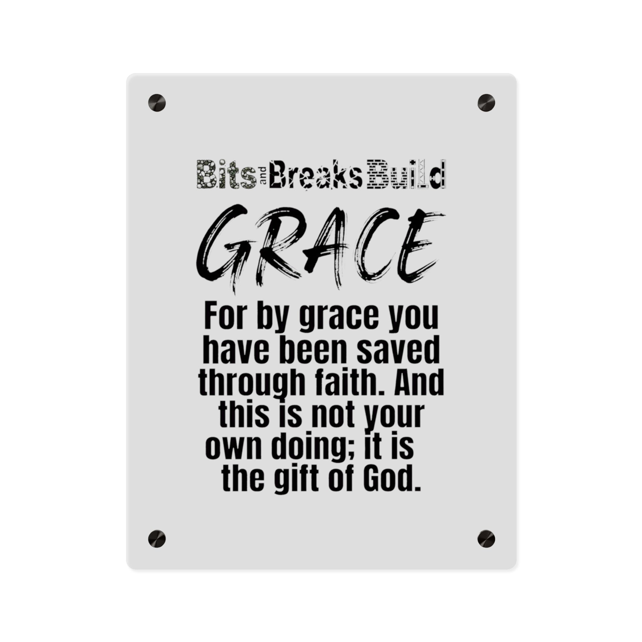 Faith Ephesians 2:8-9 Acrylic Wall Art Panels | Christian Home Decor & Office Inspiration | ST. VON'S FLAIR