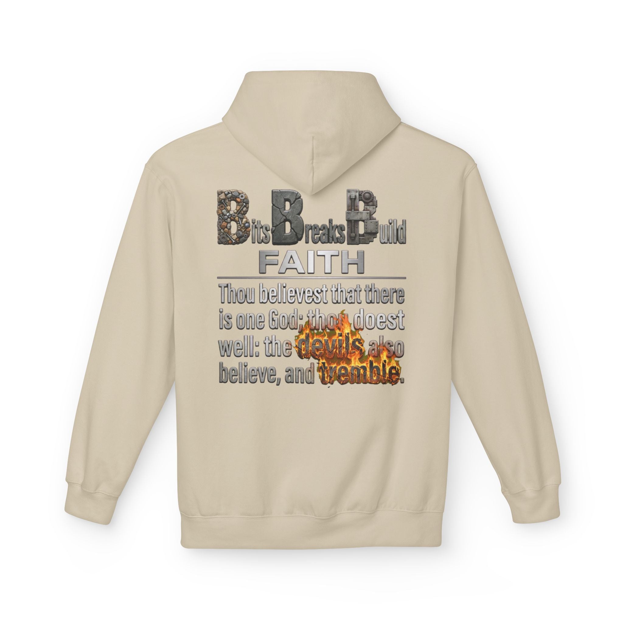 Faith Hoodie | James 2:19 "Thou Believest" Christian Scripture Pullover | ST. VON'S FLAIR