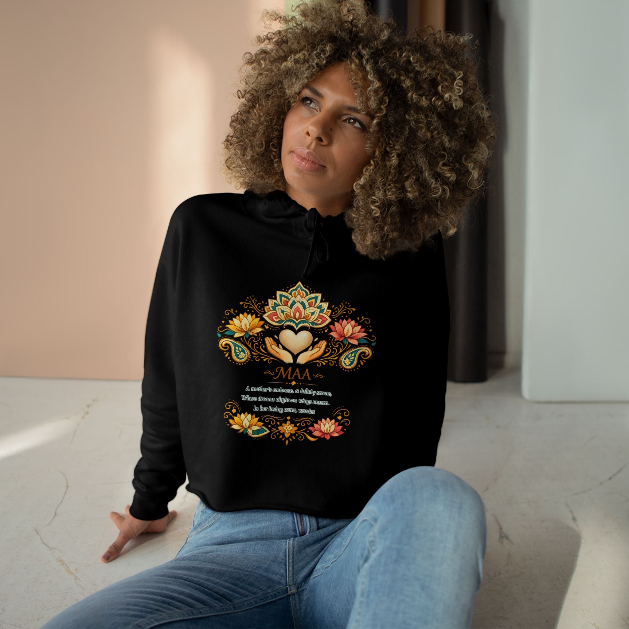Women's Faith Crop Hoodie | MAA Soft Fleece Cropped Sweatshirt for Her