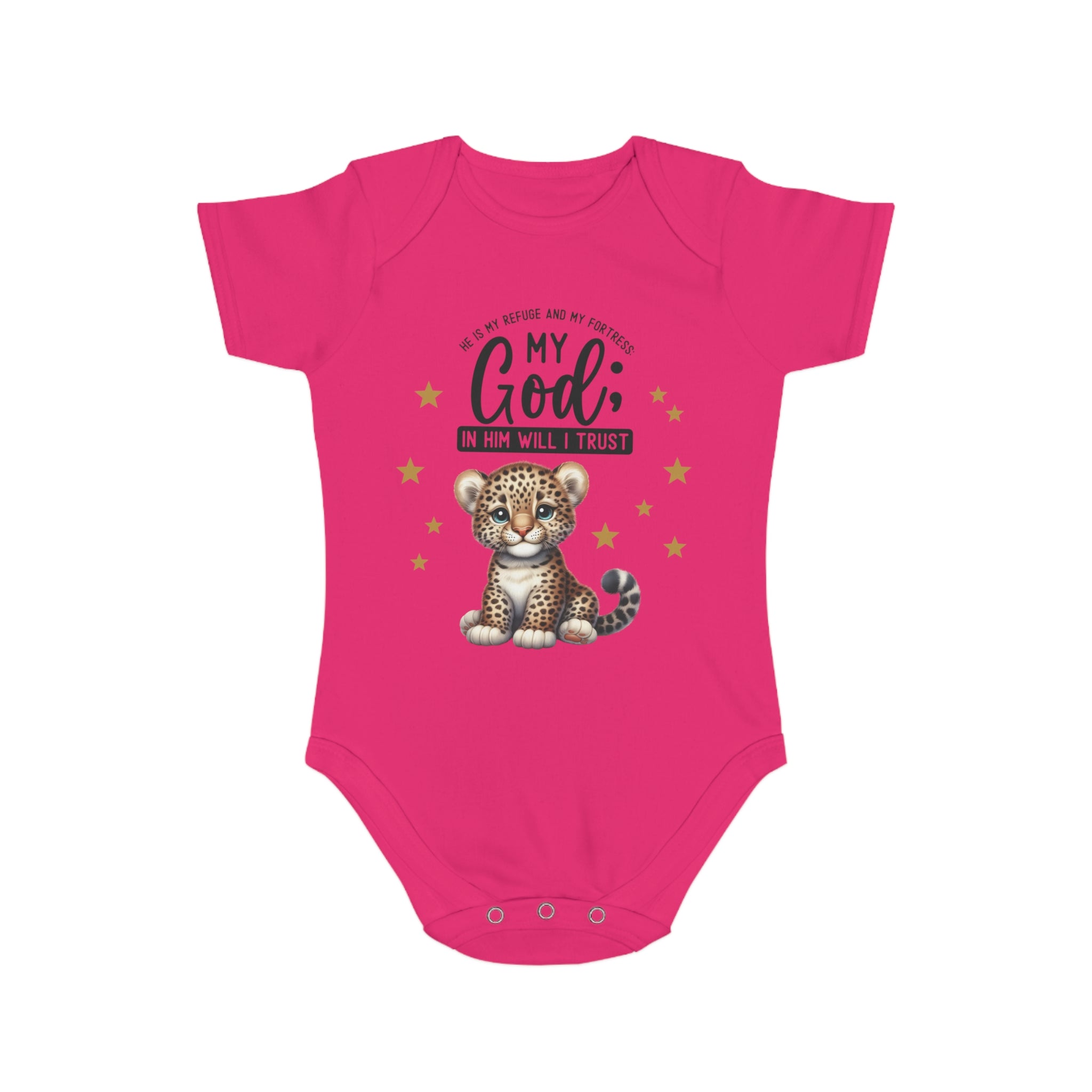 My God Baby Bodysuit - Trust in Him - Cute Tiger Designed Onesies
