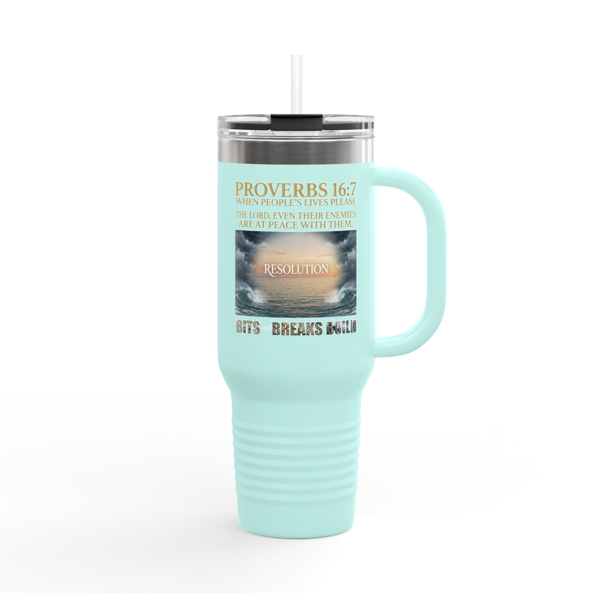 Motivation Insulated Travel Mug — 40oz Proverbs Quote Tumbler | ST. VON'S FLAIR