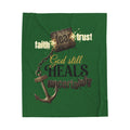 God Still Heals | Faith Anchor Velveteen Plush Blanket | Inspirational Throw | ST. VON'S FLAIR