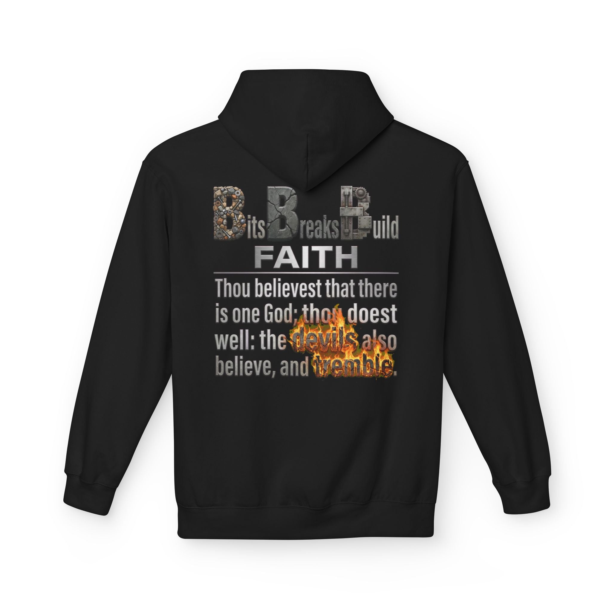 Faith Hoodie | James 2:19 "Thou Believest" Christian Scripture Pullover | ST. VON'S FLAIR