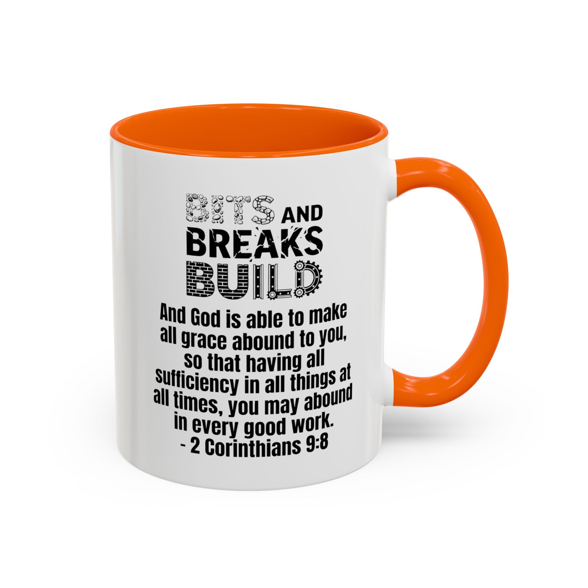 2 Corinthians 9:8 Accent Coffee Mug | Faith Two-Tone Ceramic Mug | ST. VON'S FLAIR