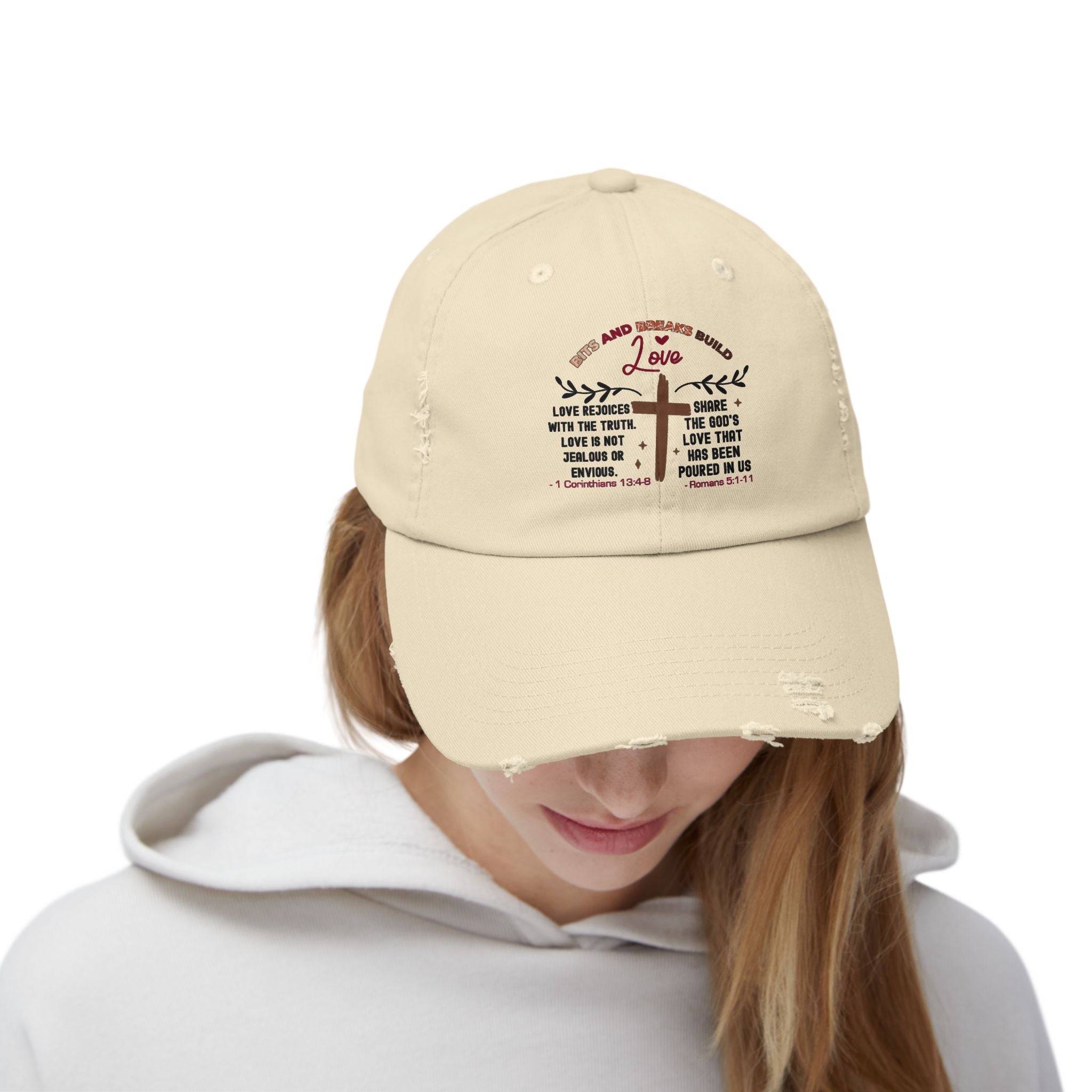 Motivational Hat 1 Corinthians -Inspired Love Cap with Inspirational Romans