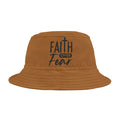Christian Cap Faith over Fear Fishing Bucket Hat No Neck Flap Women Men