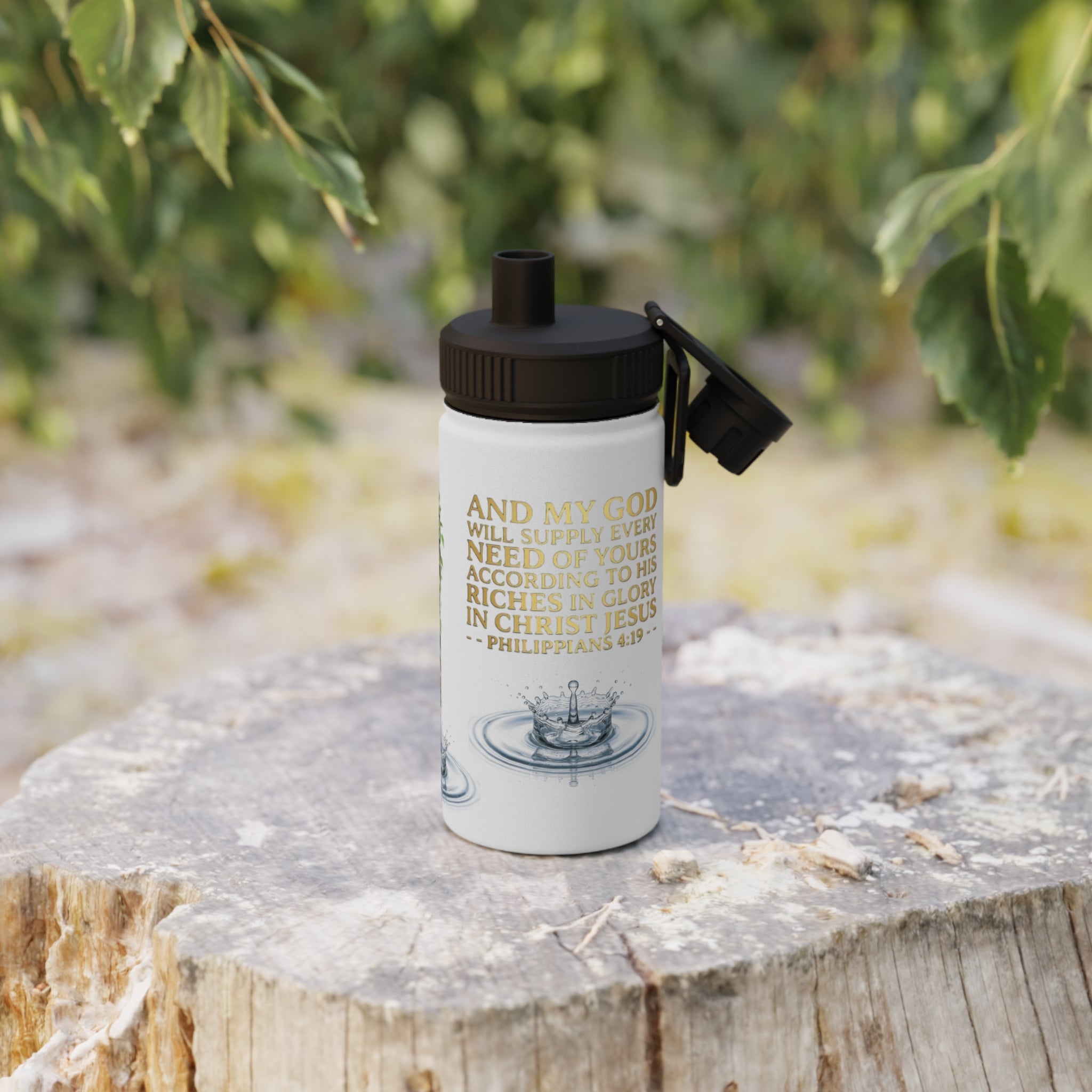 Philippians 4:18 Inspirational Sports Water Bottle | Christian Fitness Gift for Athletes | ST. VON'S FLAIR