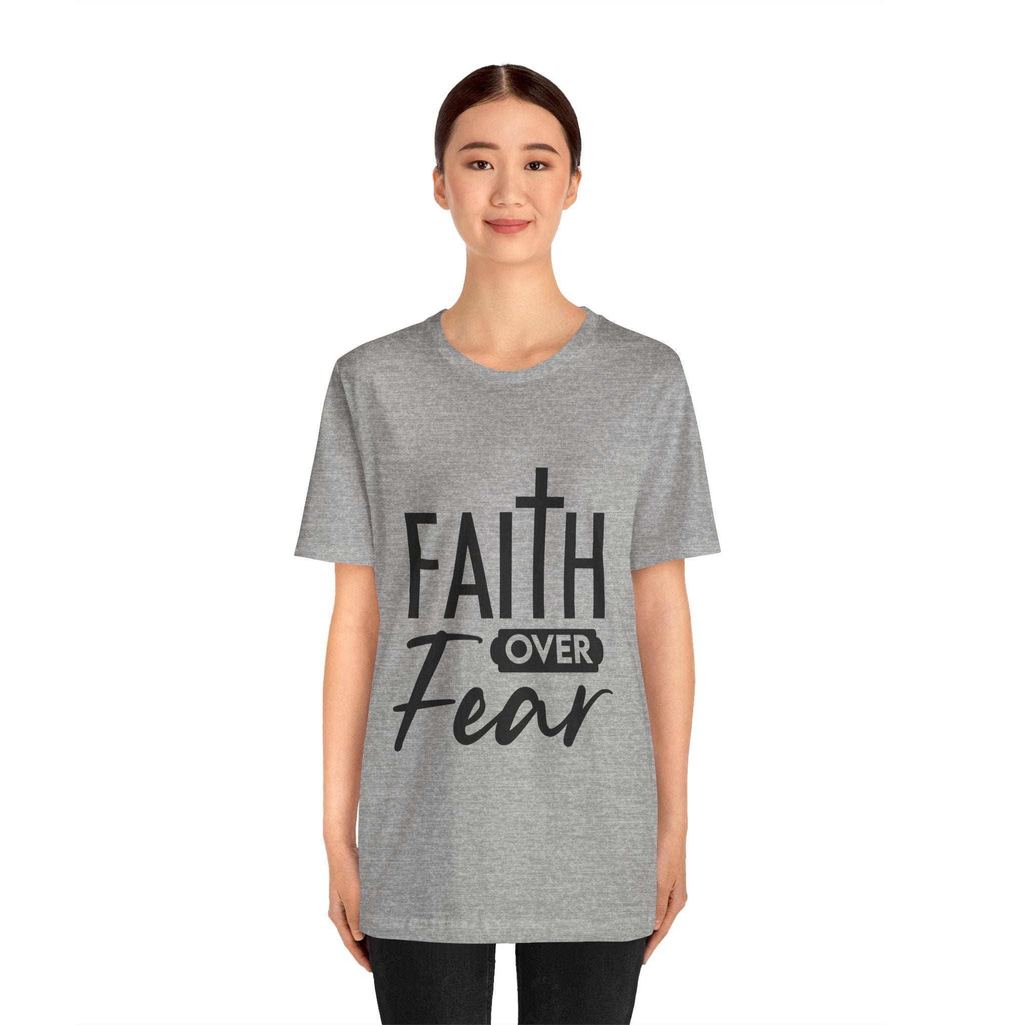 Faith over Fear Unisex Jersey Short Sleeve Tee