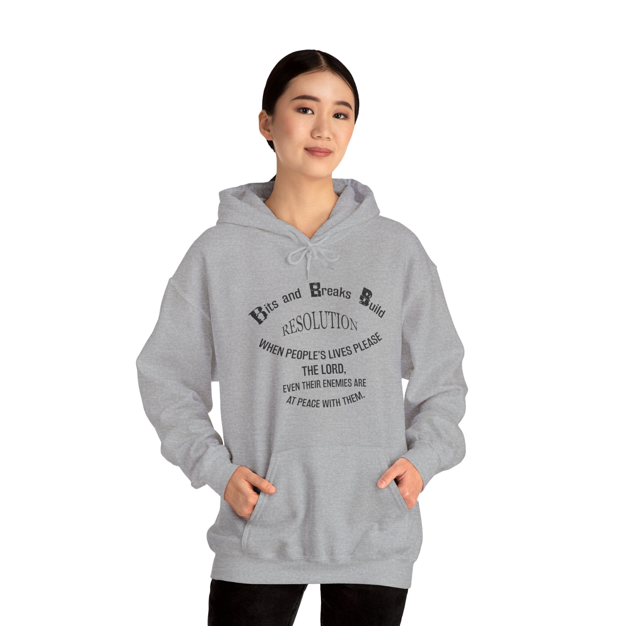 Biblical Quote Unisex Heavy Blend™ Hooded Sweatshirt Peaceful Resolution