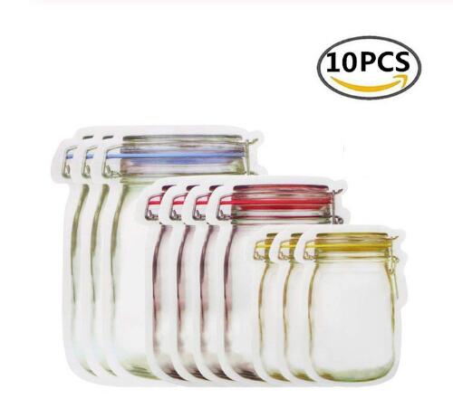 Reusable Storage Snack Bag Food Waterproof Sealed Assortment School Travel Sports Camping Carry Pouch