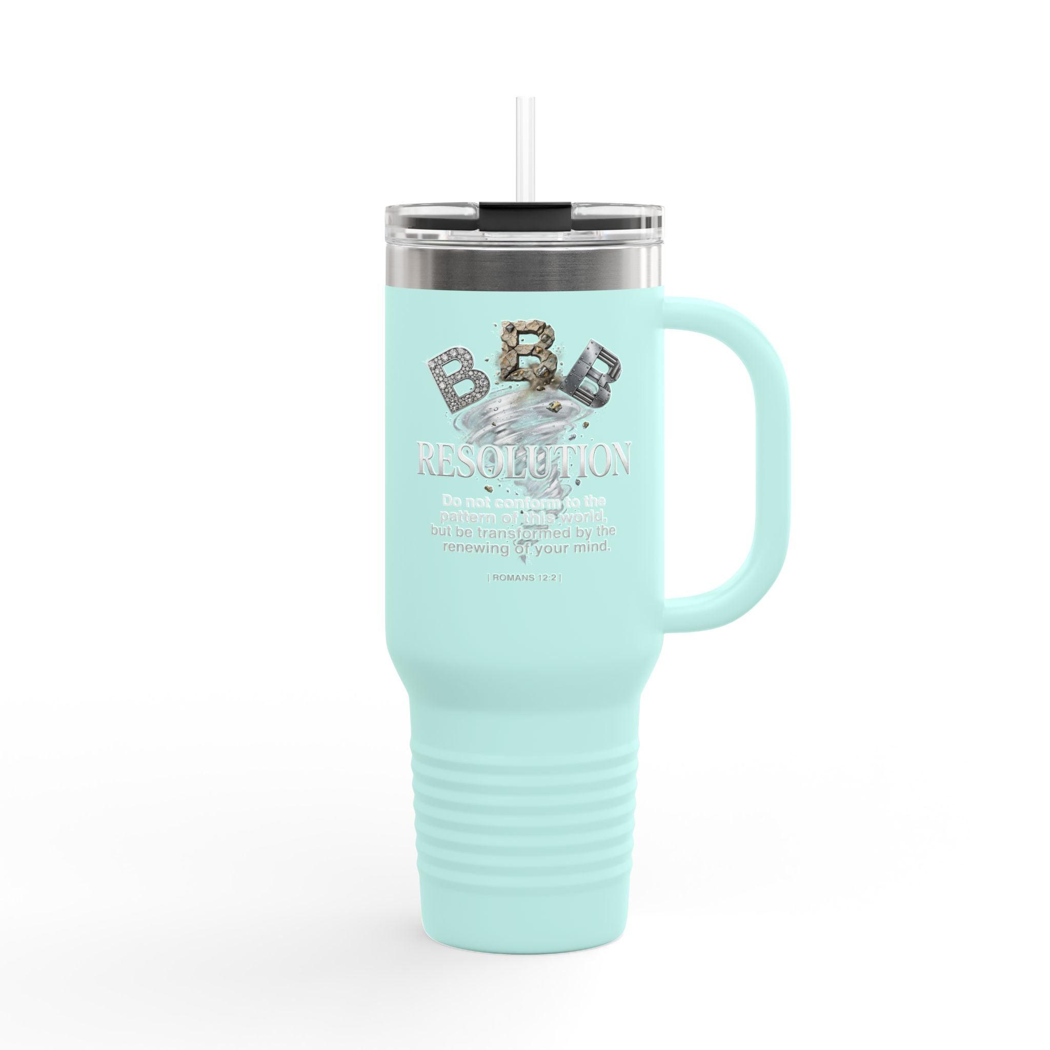 Romans 12:2 Christian Insulated Travel Mug | 40oz Faith Tumbler | ST. VON'S FLAIR