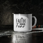 Inspirational Enamel Camp Cup Faithful Gifts, Motivational Mug, Outdoor Adventure, Camping Essential, Christian Decor