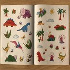 Children Coloring Animals People Sticker Book