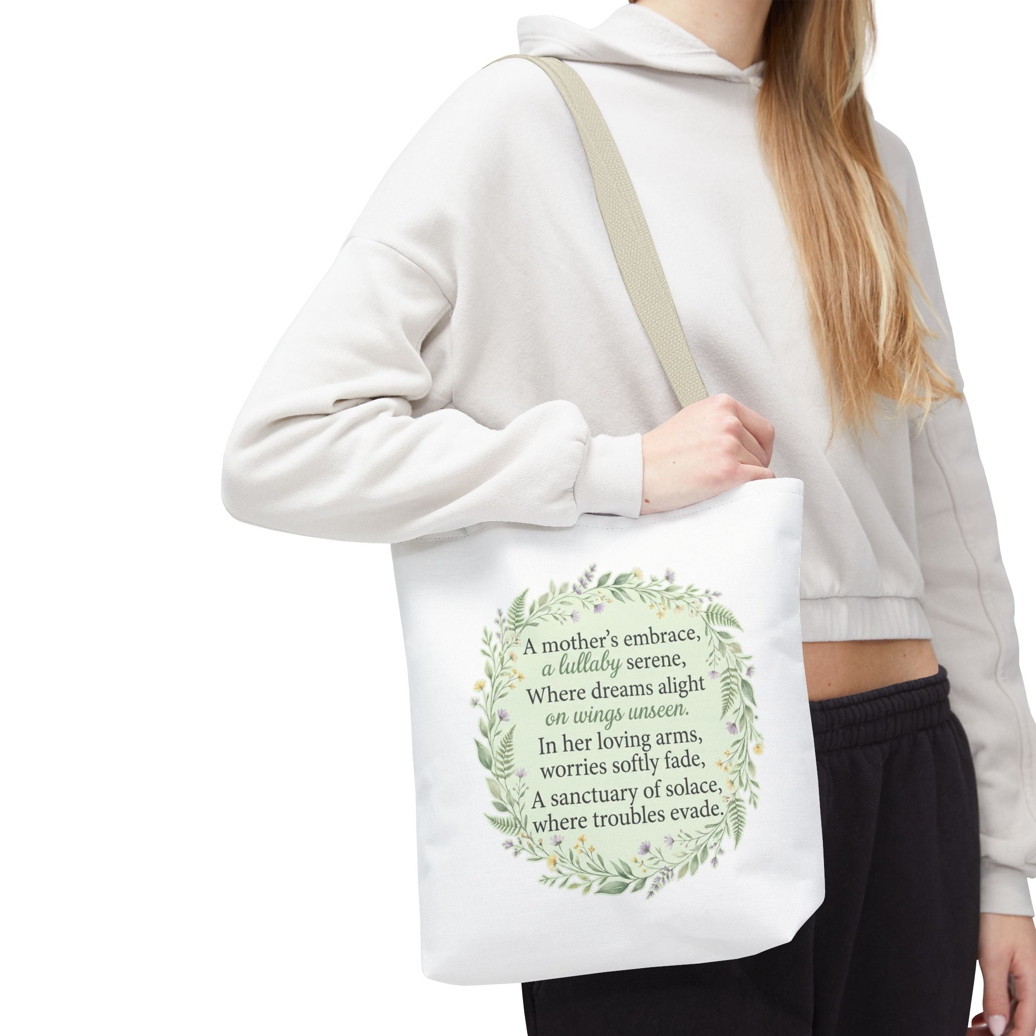 "A Lullaby on Wings Unseen" Tote Bag | ST. VON'S Poetic Lines