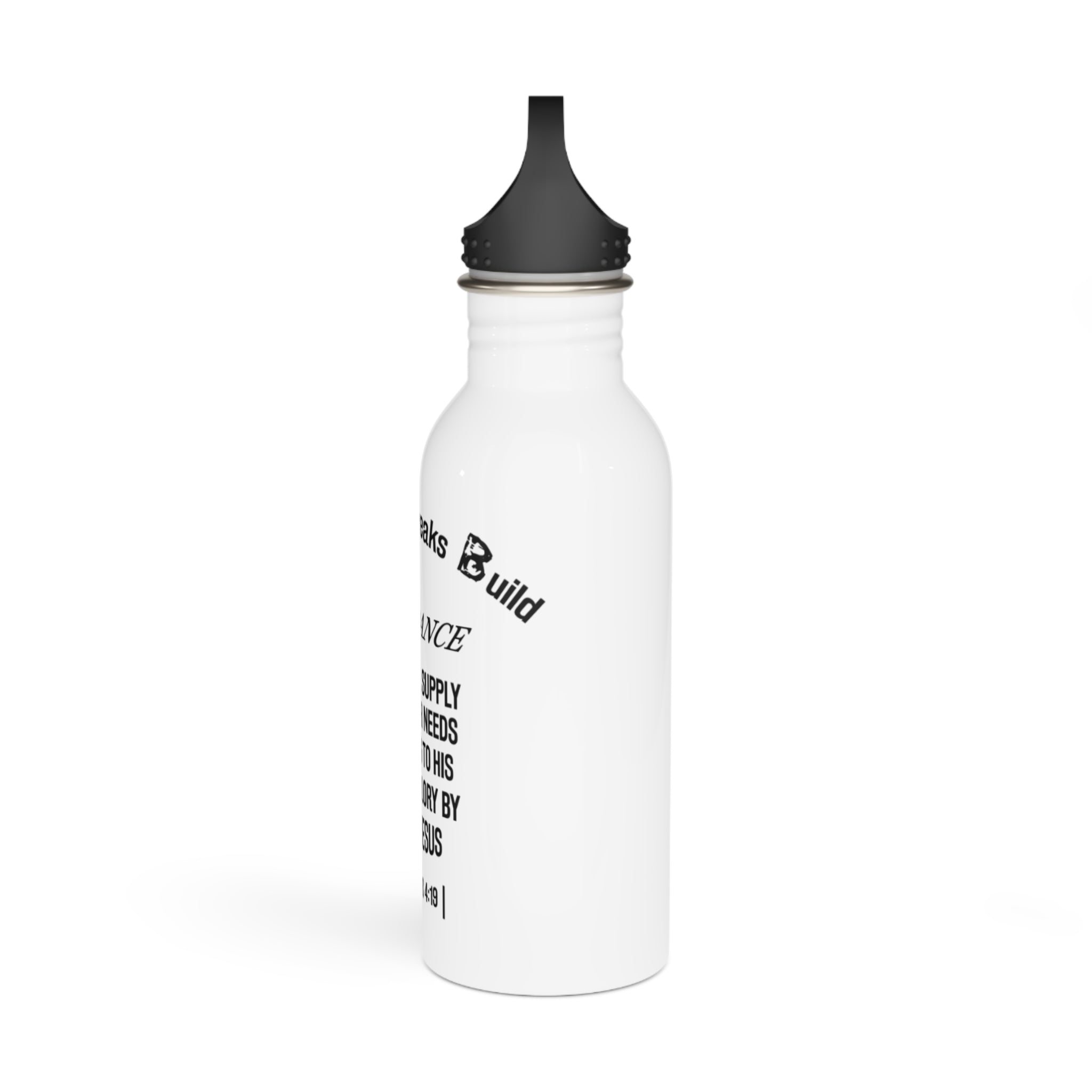 Inspirational Stainless Steel Water Bottle for Daily Hydration, Motivational Gift, Christian Faith, Quote Bottle, Fitness Companion