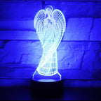Christian Angel 3D Night Light - Color Changing LED Lamp | ST. VON'S FLAIR
