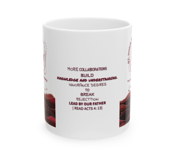 Acts 4:13 Encouragement Ceramic Mug 11oz | Maroon Sublimation Faith Mug | ST. VON'S FLAIR