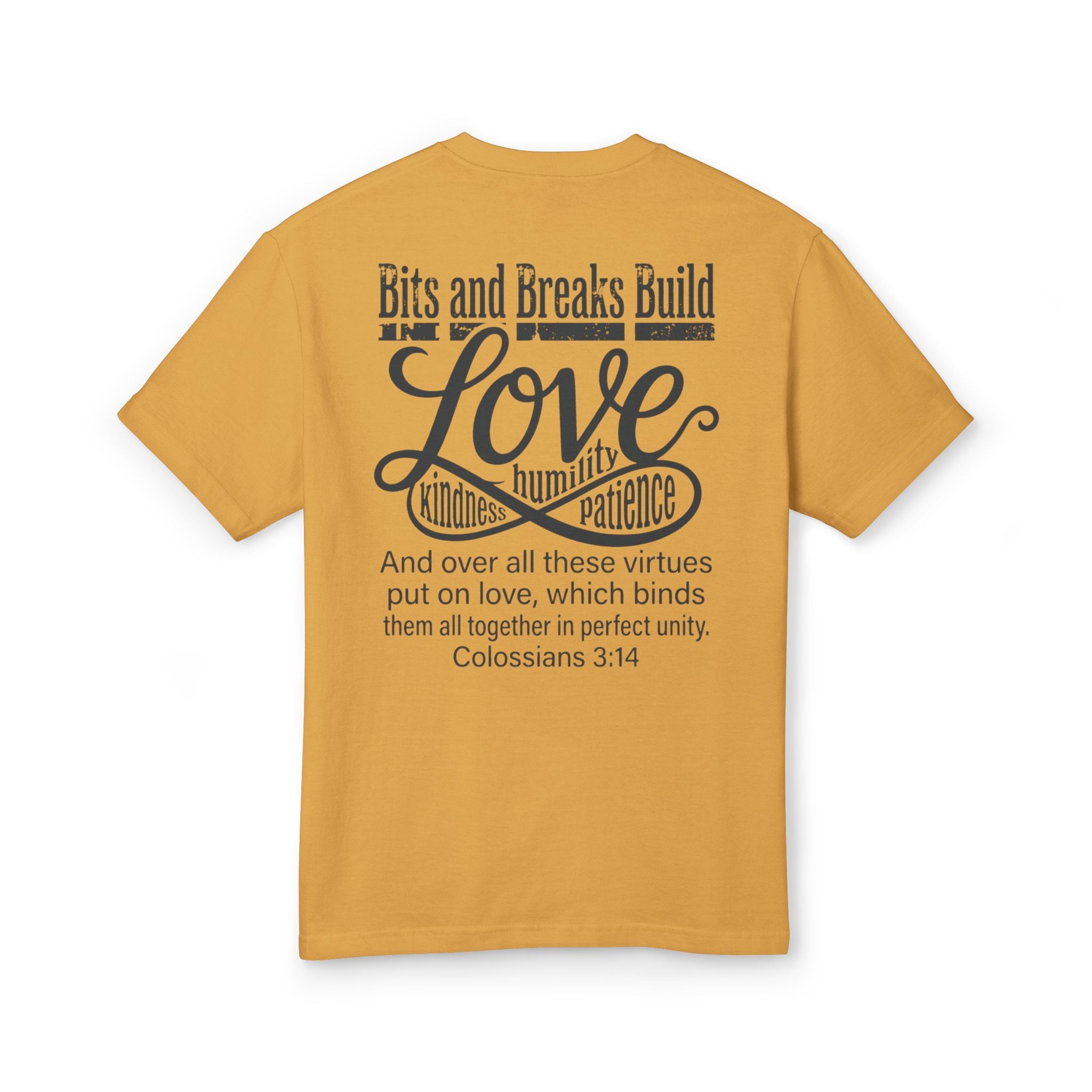 Love | Colossians 3:14 Unisex Garment-Dyed Heavyweight Tee | Kindness, Humility & Patience | ST. VON'S FLAIR