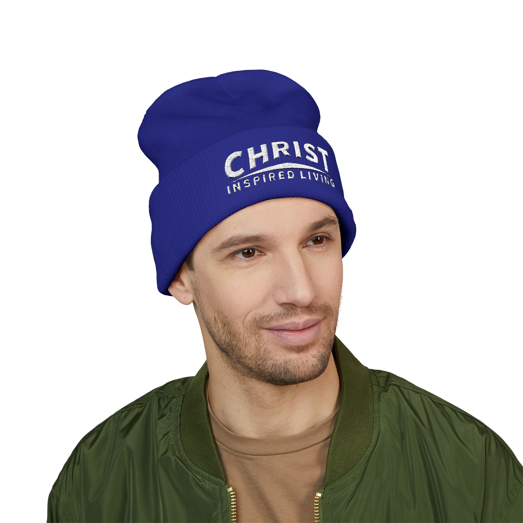 Christ Inspired Living Embroidered Cuffed Beanie