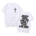 Men's Aesthetic Christian T Shirt Jesus Bible Verse Strength