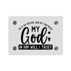 Inspirational Acrylic Wall Art Panels -God Is My Refuge, Home Decor, Religious Gifts, Motivational Artwork, Office Decor Church
