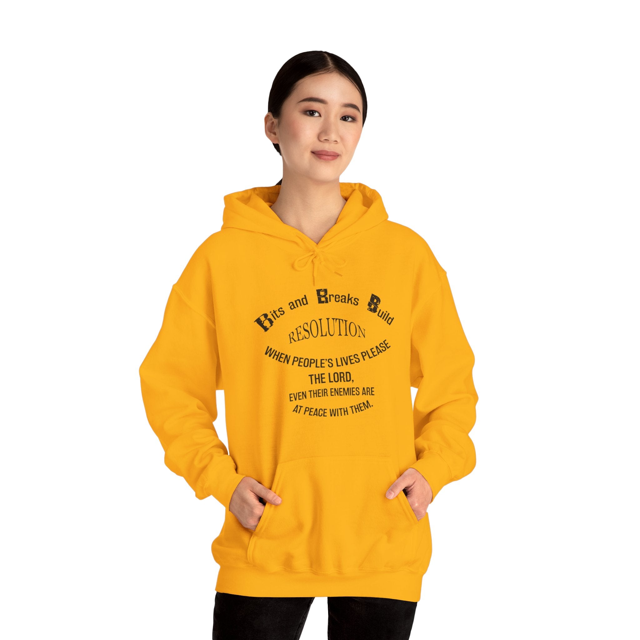 Biblical Quote Unisex Heavy Blend™ Hooded Sweatshirt Peaceful Resolution