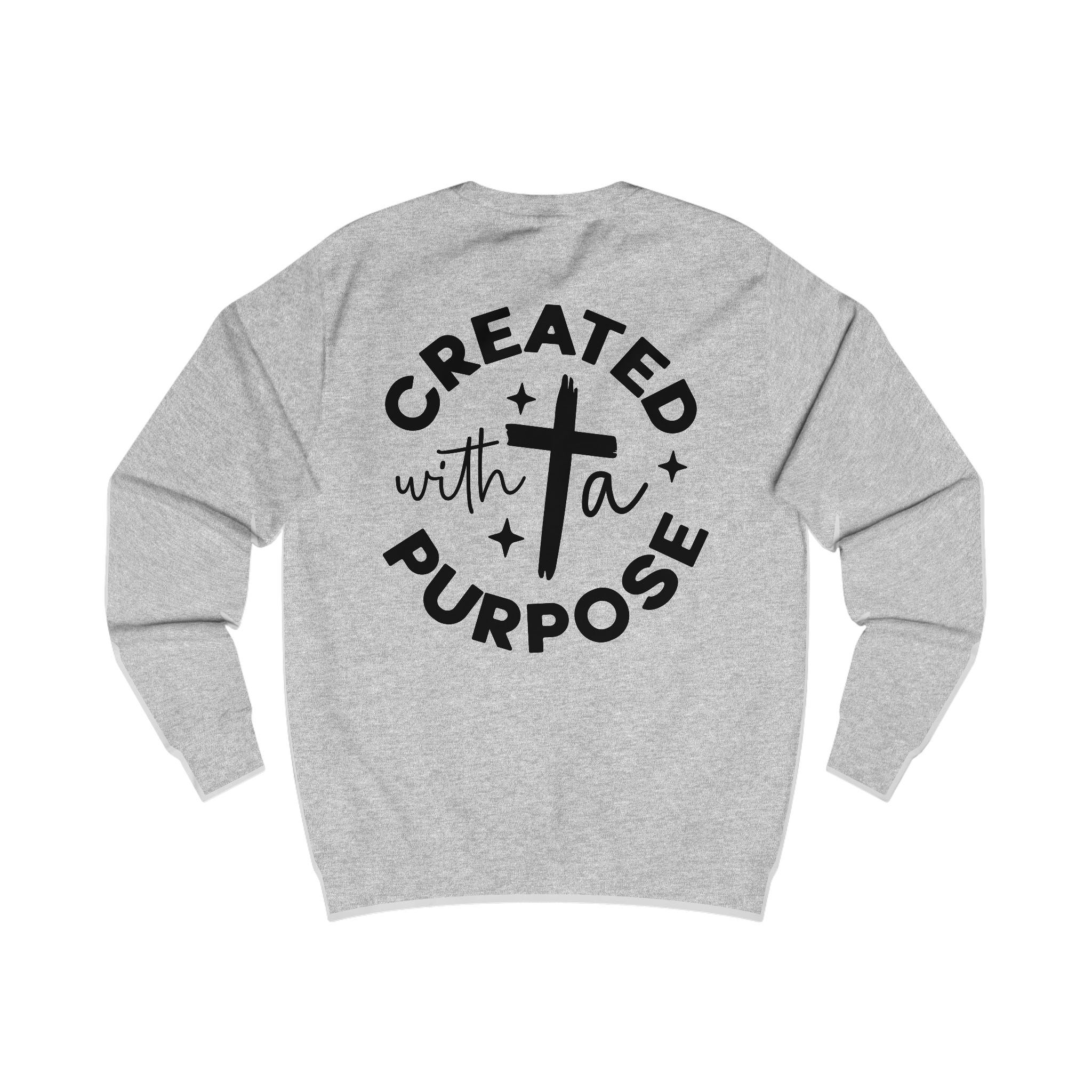 Created with a Purpose Men's Sweatshirt Self Motivation Athletic Workout
