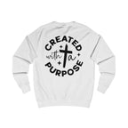 Created with a Purpose Men's Sweatshirt Self Motivation Athletic Workout