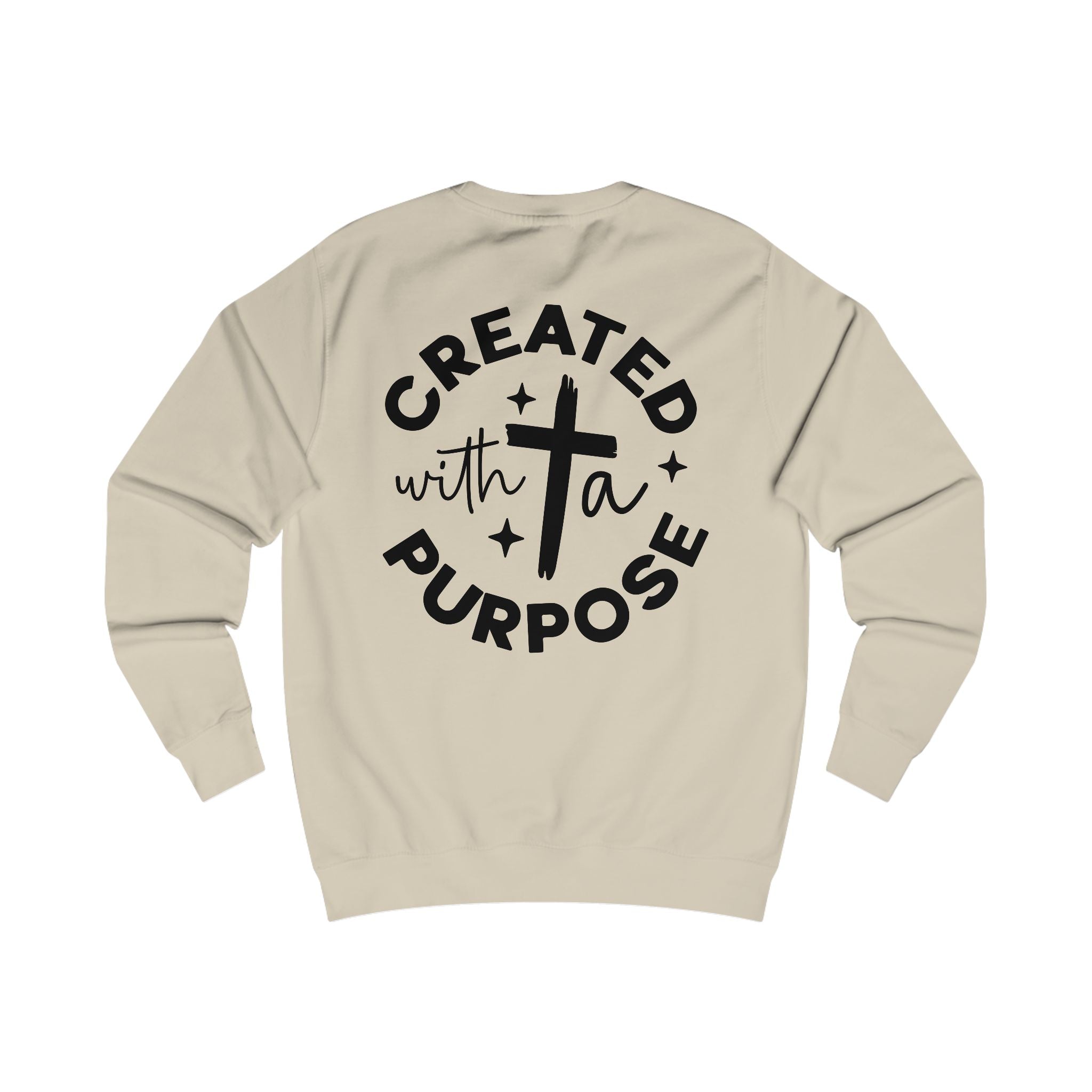 Created with a Purpose Men's Sweatshirt Self Motivation Athletic Workout
